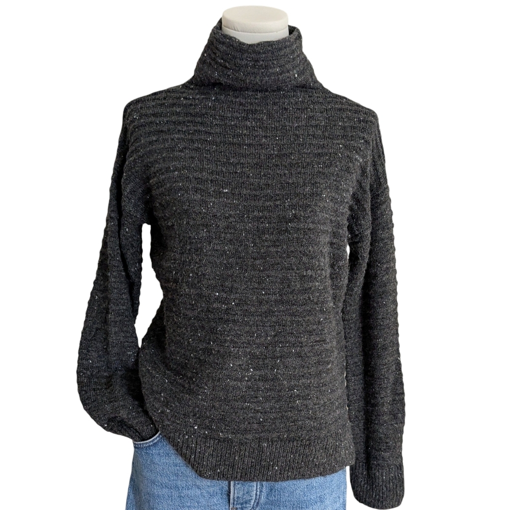 Madewell Belmont Donegal Speckled Ribbed Knit Sweater Size Small